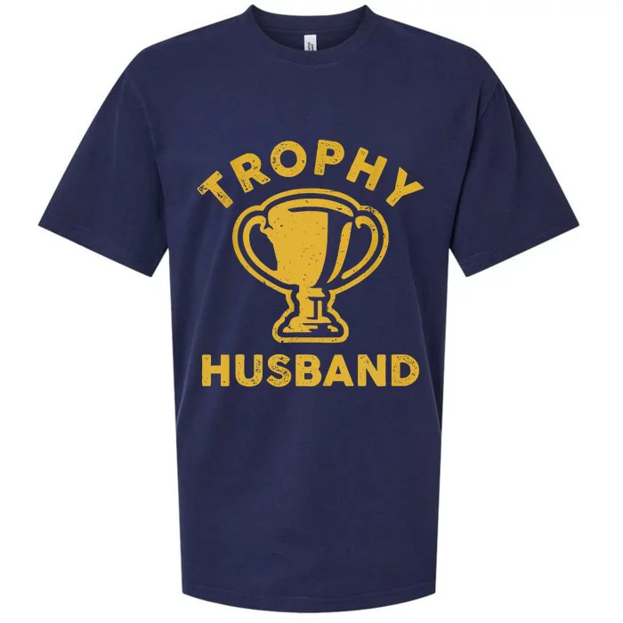 Husband Trophy Cup Vintage Retro Design Father's Day Gift Sueded Cloud Jersey T-Shirt