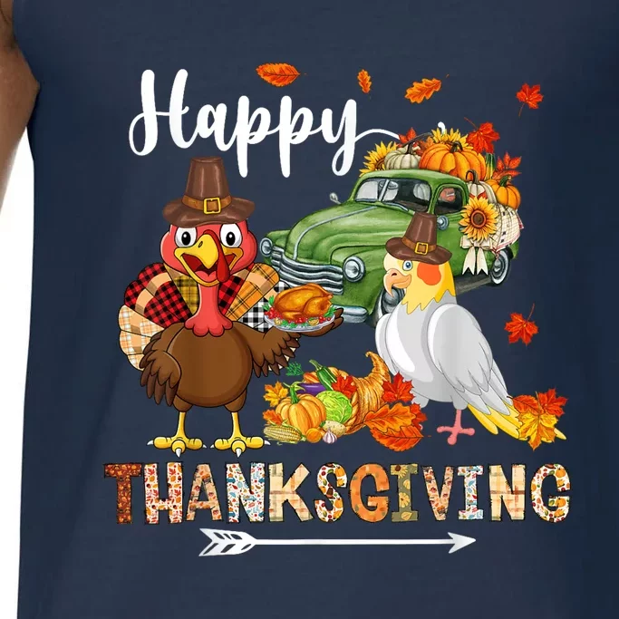 Happy Thanksgiving Cockatiel Turkey Pickup Truck Pumpkins Comfort Colors® Tank Top