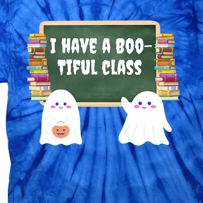 Halloween Teacher Cute Ghost I Have A BooTiful Class Gift Tie-Dye T-Shirt