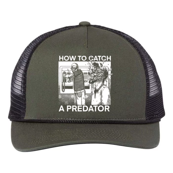 How To Catch A Predator Leon Gary Plauche Retro Rope Trucker Hat Cap