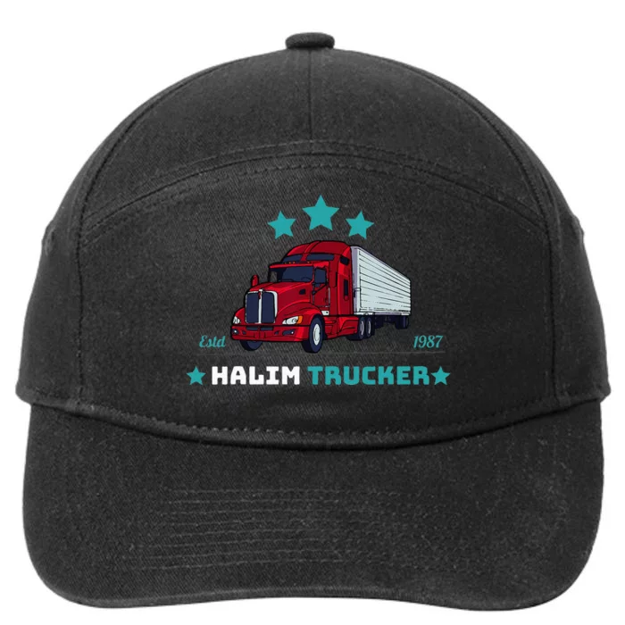 Halim Trucker Custom Design 2 7-Panel Snapback Hat