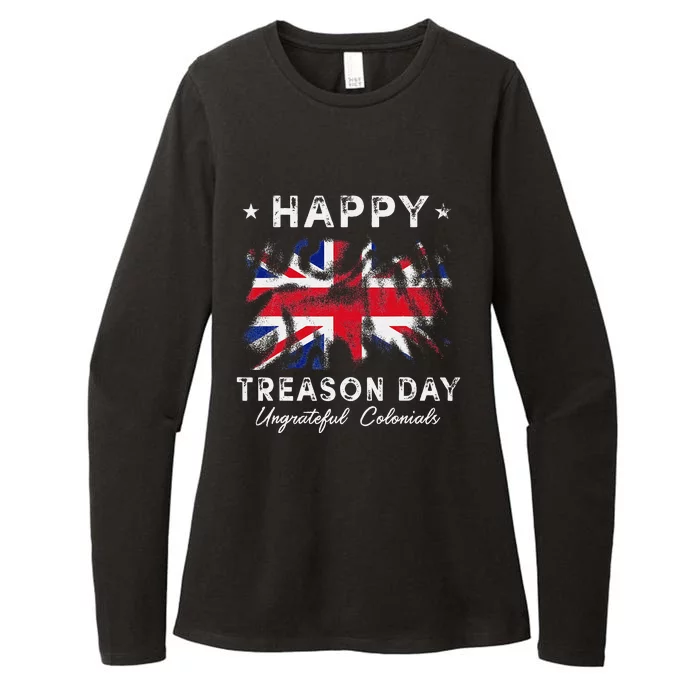 Happy Treason Day Ungrateful Colonials 4th July British Flag Womens CVC Long Sleeve Shirt