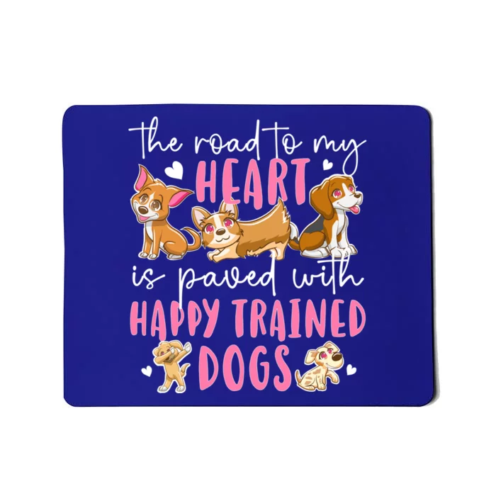 Happy Trained Dog Trainer Dog Training Gift Mousepad