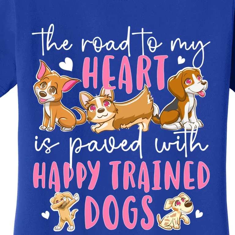 Happy Trained Dog Trainer Dog Training Gift Women's T-Shirt