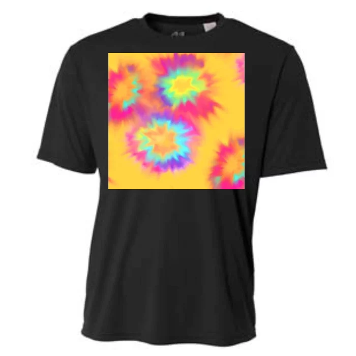 Hippie Tye Dye Neon Pattern Cooling Performance Crew T-Shirt