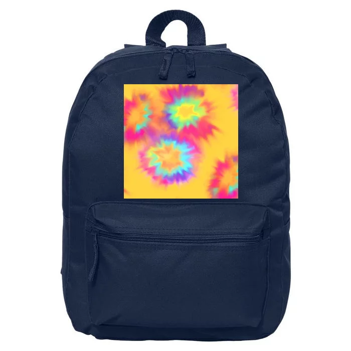 Hippie Tye Dye Neon Pattern 16 in Basic Backpack