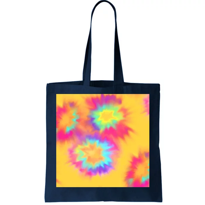 Hippie Tye Dye Neon Pattern Tote Bag