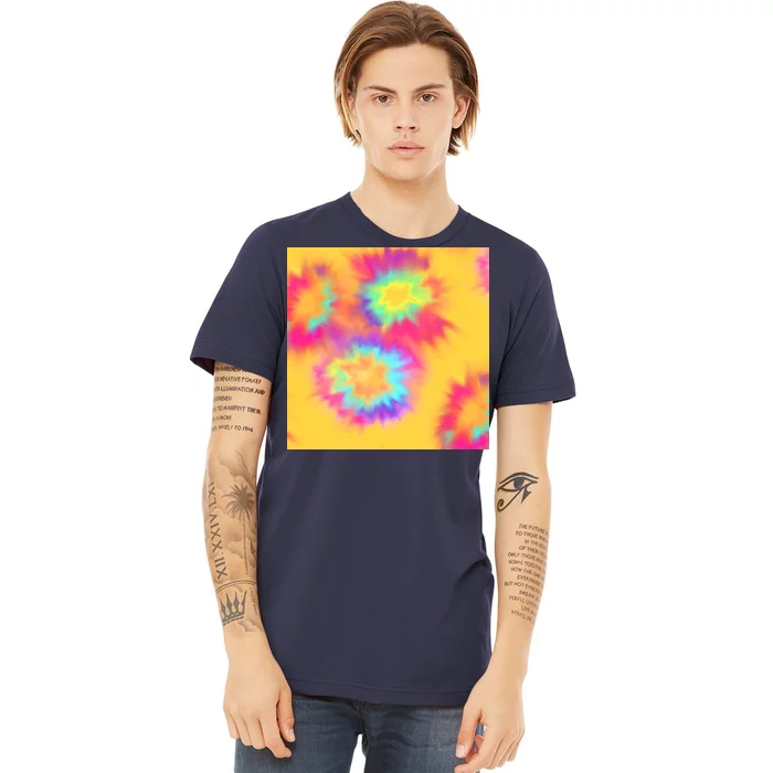 Hippie Tye Dye Neon Pattern Premium T-Shirt