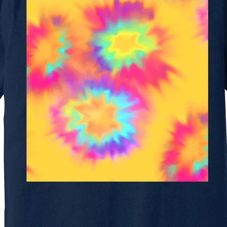 Hippie Tye Dye Neon Pattern Premium T-Shirt