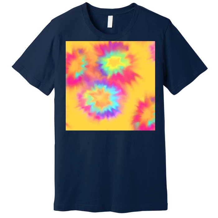 Hippie Tye Dye Neon Pattern Premium T-Shirt