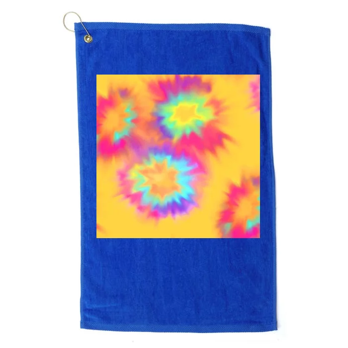 Hippie Tye Dye Neon Pattern Platinum Collection Golf Towel