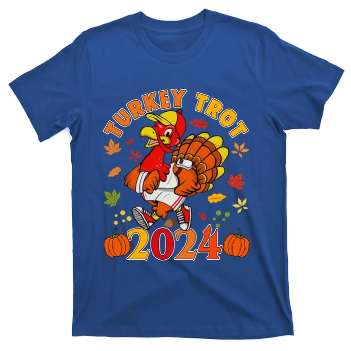 Happy Thanksgiving Day 2024 Pumpkin And Run Cute Turkey Trot Cool Gift T-Shirt