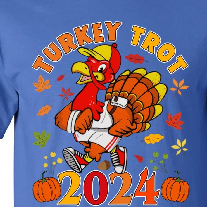 Happy Thanksgiving Day 2024 Pumpkin And Run Cute Turkey Trot Cool Gift Tall T-Shirt