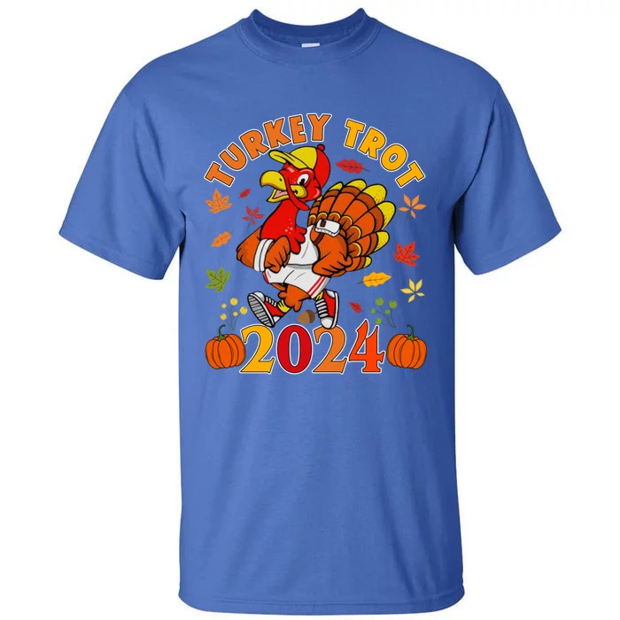 Happy Thanksgiving Day 2024 Pumpkin And Run Cute Turkey Trot Cool Gift Tall T-Shirt