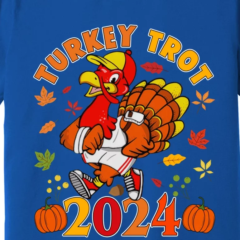 Happy Thanksgiving Day 2024 Pumpkin And Run Cute Turkey Trot Cool Gift Premium T-Shirt