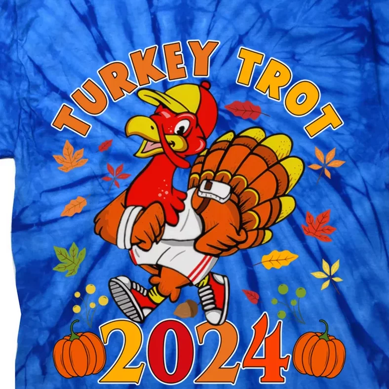 Happy Thanksgiving Day 2024 Pumpkin And Run Cute Turkey Trot Cool Gift Tie-Dye T-Shirt