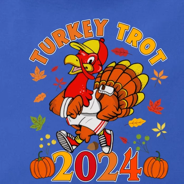 Happy Thanksgiving Day 2024 Pumpkin And Run Cute Turkey Trot Cool Gift Zip Tote Bag