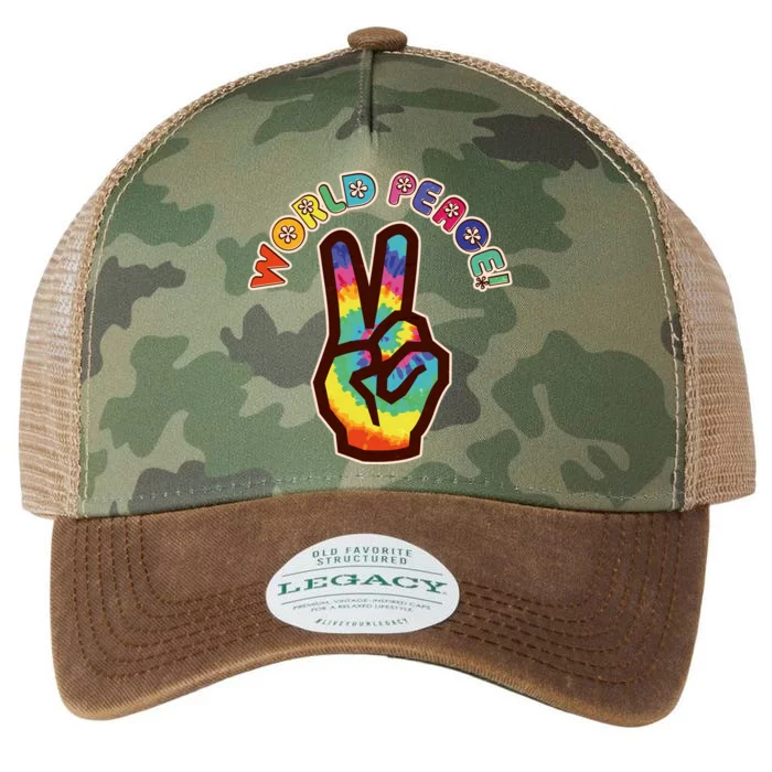 Hippy Tie Dye World Peace Legacy Tie Dye Trucker Hat