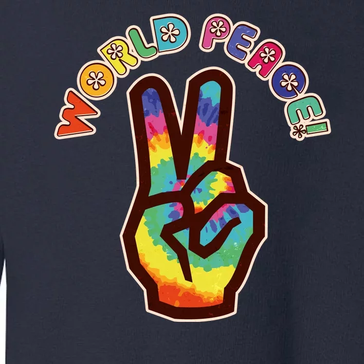 Hippy Tie Dye World Peace Toddler Sweatshirt