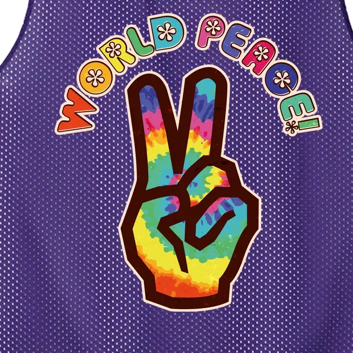 Hippy Tie Dye World Peace Mesh Reversible Basketball Jersey Tank