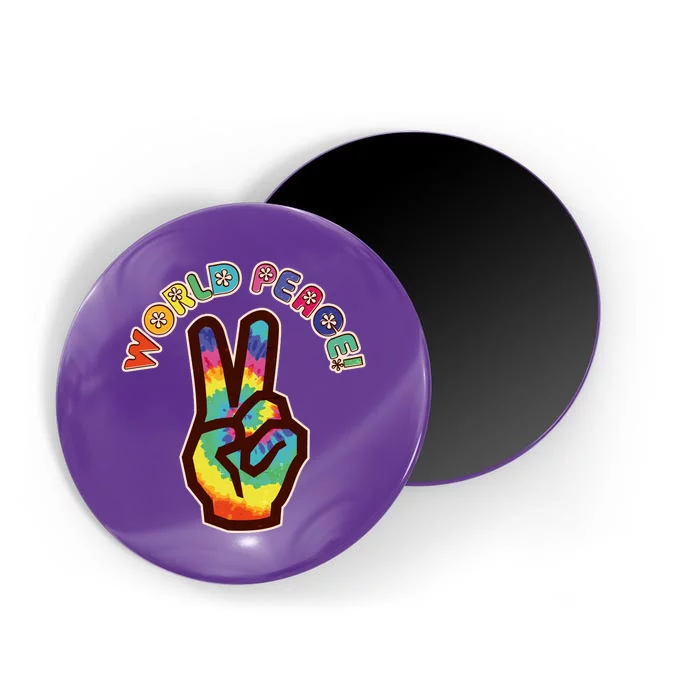 Hippy Tie Dye World Peace Magnet