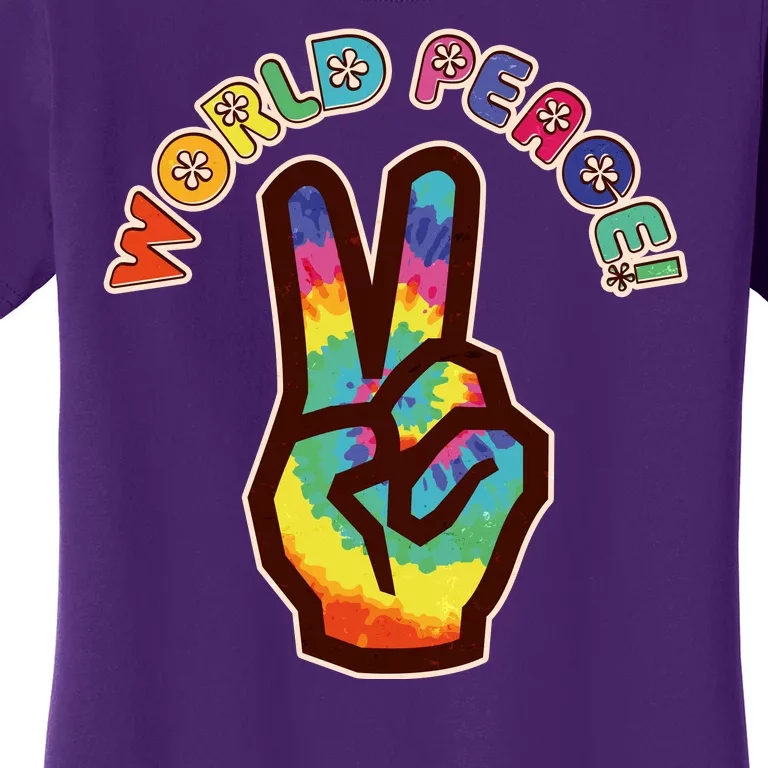 Hippy Tie Dye World Peace Women's T-Shirt