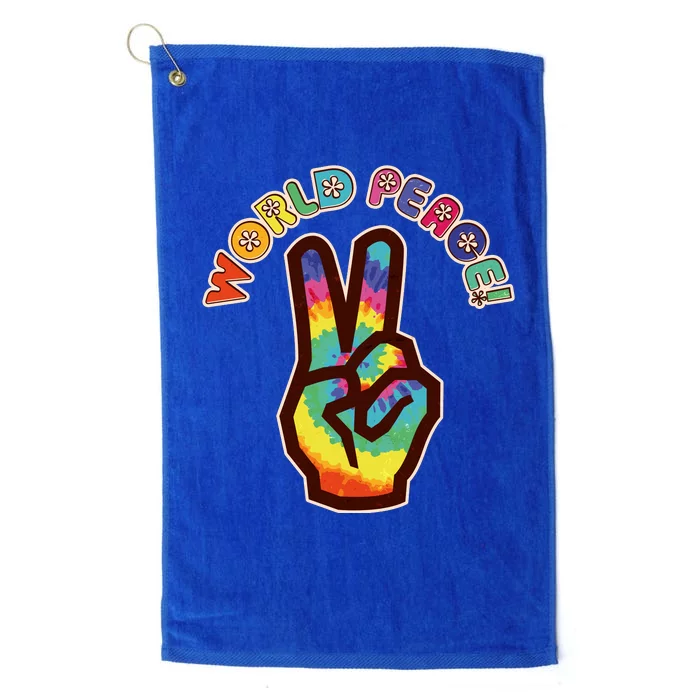 Hippy Tie Dye World Peace Platinum Collection Golf Towel