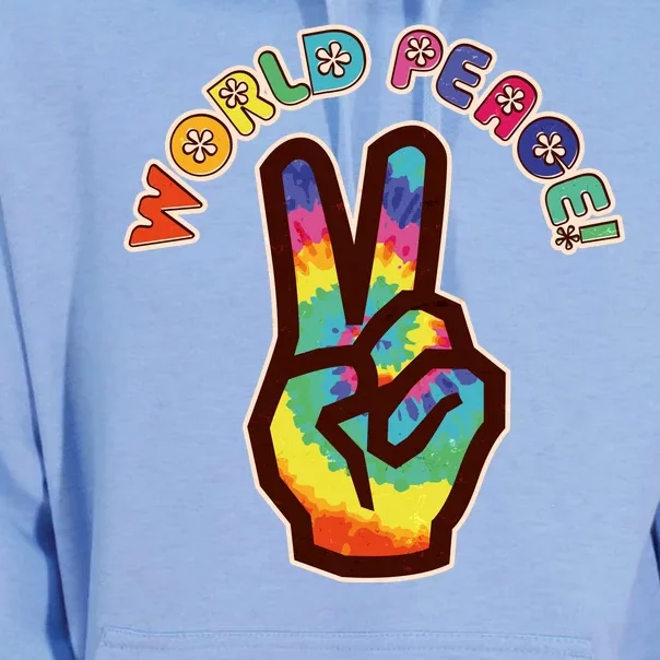 Hippy Tie Dye World Peace Unisex Surf Hoodie