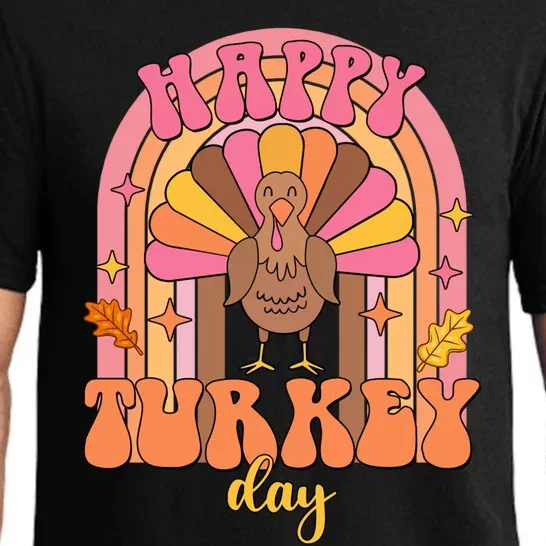 Happy Turkey Day Cute Little Pilgrim Gift Thanksgiving Cute Gift Pajama Set