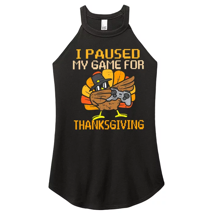 Happy Thanksgiving Dabbing Gamer Turkey Boy Girl Women’s Perfect Tri Rocker Tank