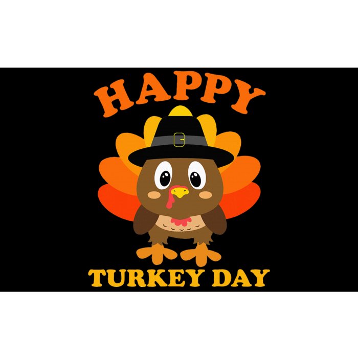 Happy Turkey Day Cute Little Pilgrim Bumper Sticker