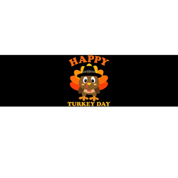 Happy Turkey Day Cute Little Pilgrim Bumper Sticker