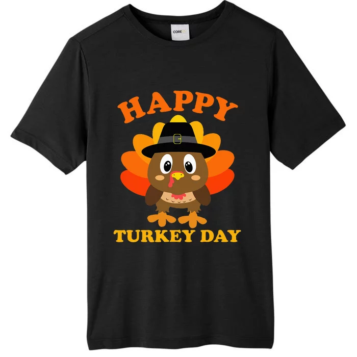 Happy Turkey Day Cute Little Pilgrim ChromaSoft Performance T-Shirt