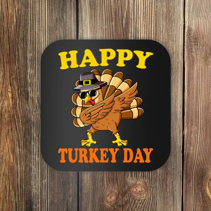 Happy Turkey Day Little Pilgrim Thanksgiving Coaster