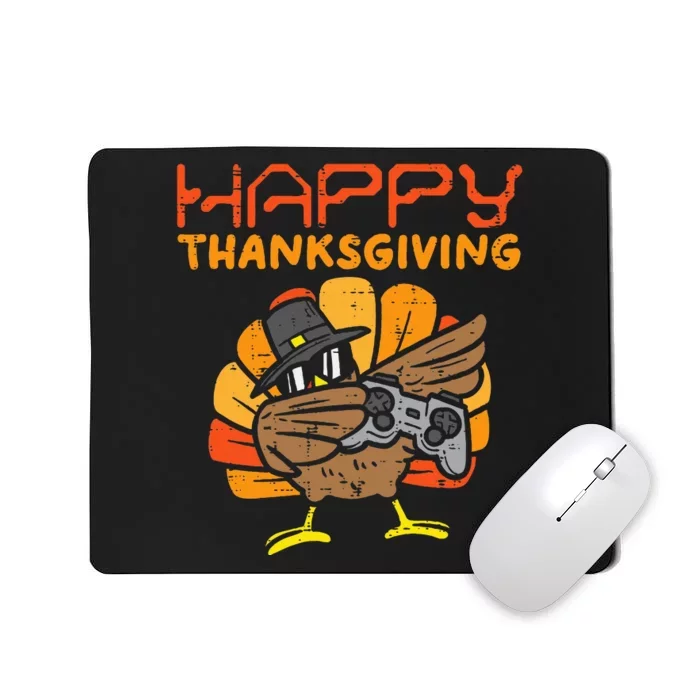 Happy Thanksgiving Dabbing Gamer Turkey Mousepad