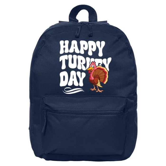 Happy Turkey Day Thanksgiving Holiday 16 in Basic Backpack