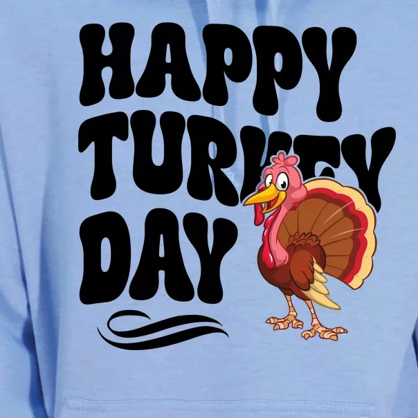 Happy Turkey Day Thanksgiving Holiday Unisex Surf Hoodie