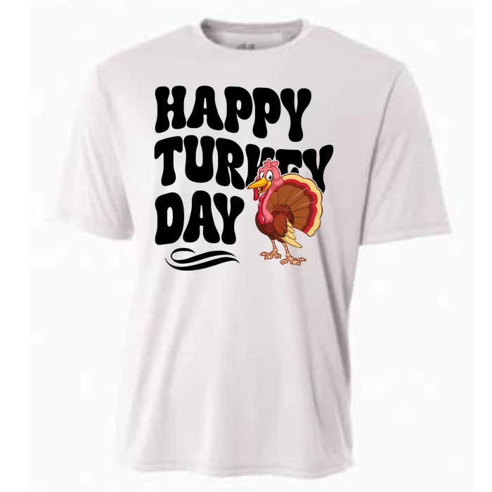 Happy Turkey Day Thanksgiving Holiday Cooling Performance Crew T-Shirt