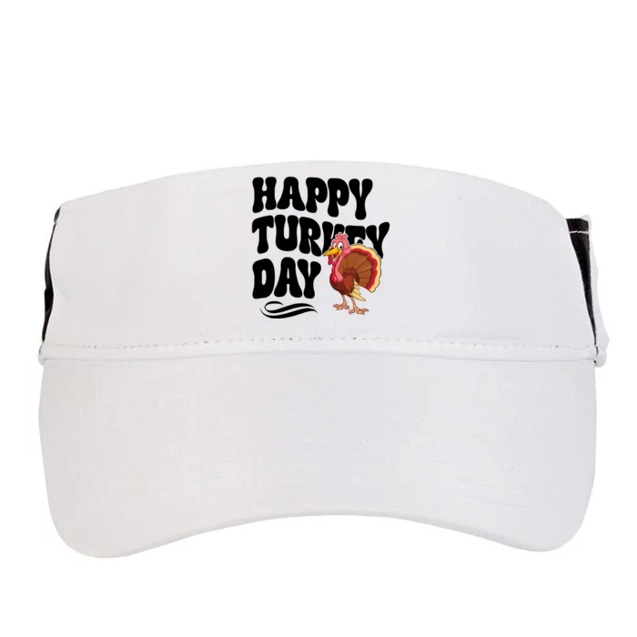 Happy Turkey Day Thanksgiving Holiday Adult Drive Performance Visor