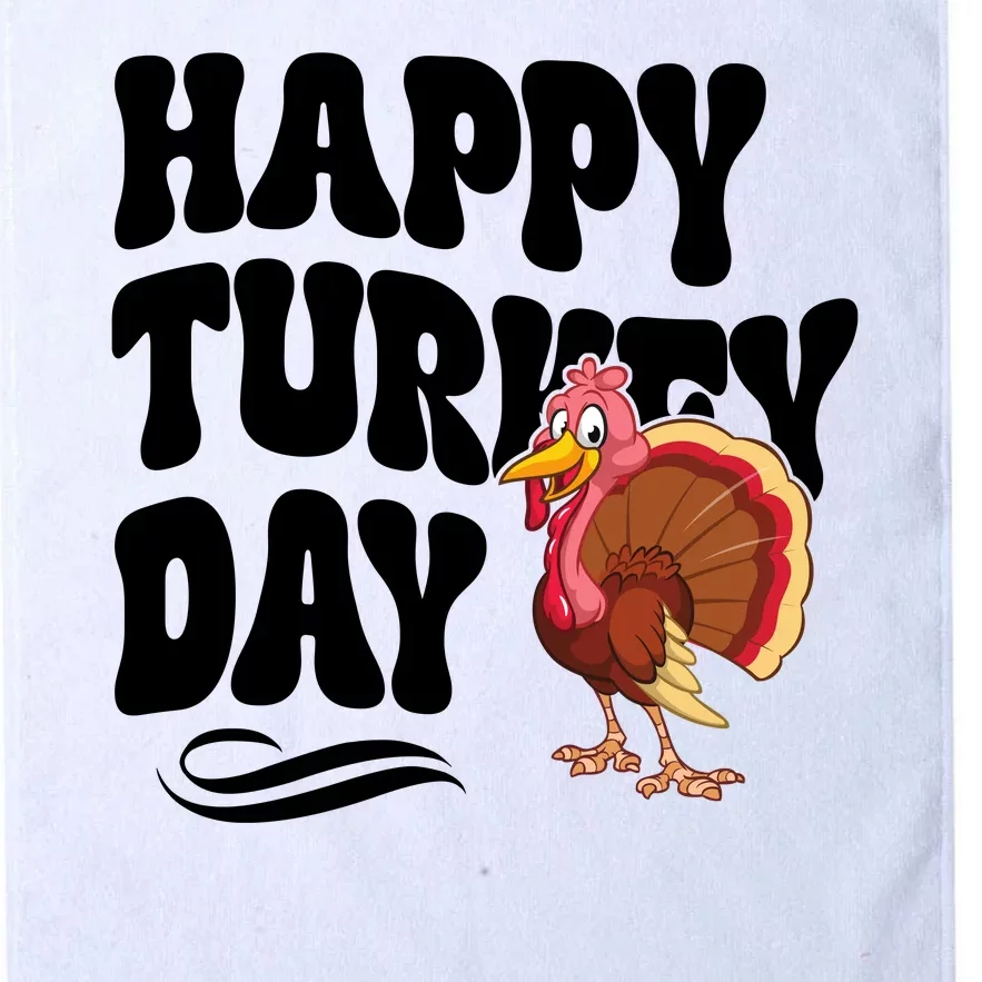 Happy Turkey Day Thanksgiving Holiday Platinum Collection Golf Towel