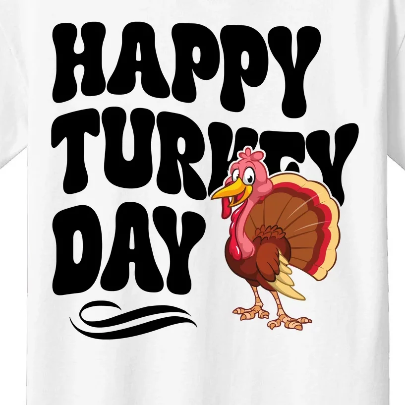 Happy Turkey Day Thanksgiving Holiday Kids T-Shirt