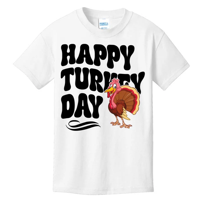 Happy Turkey Day Thanksgiving Holiday Kids T-Shirt