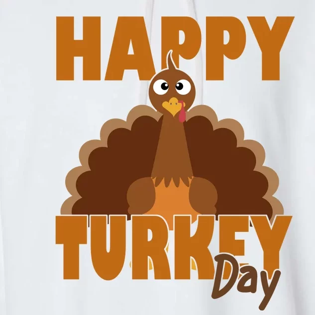 Happy Turkey Day Thanksgiving Holiday Garment-Dyed Fleece Hoodie