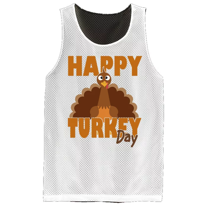 Happy Turkey Day Thanksgiving Holiday Mesh Reversible Basketball Jersey Tank