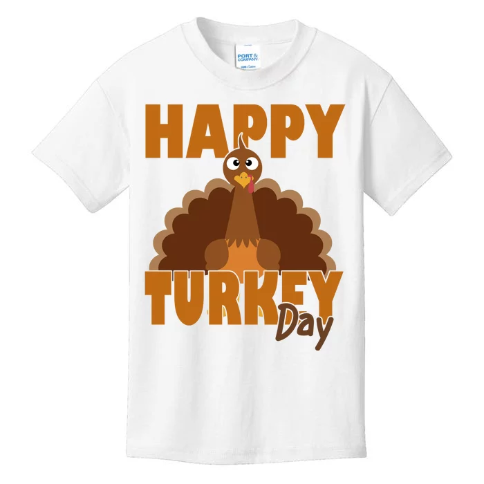 Happy Turkey Day Thanksgiving Holiday Kids T-Shirt