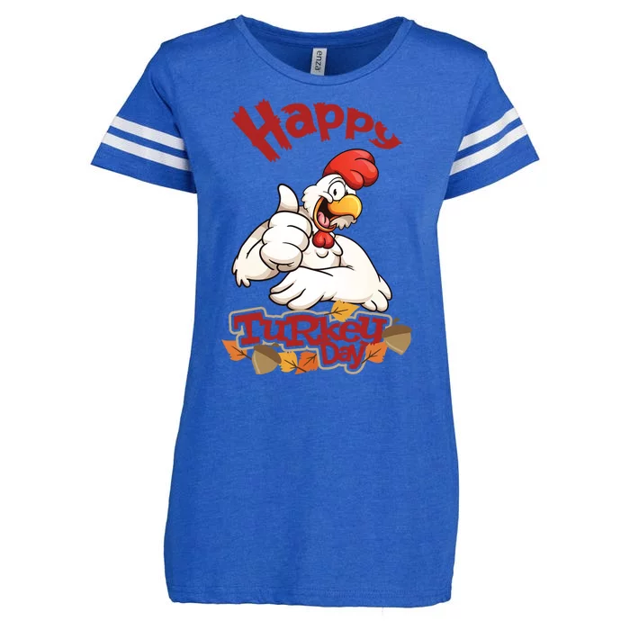 Happy Turkey Day Enza Ladies Jersey Football T-Shirt