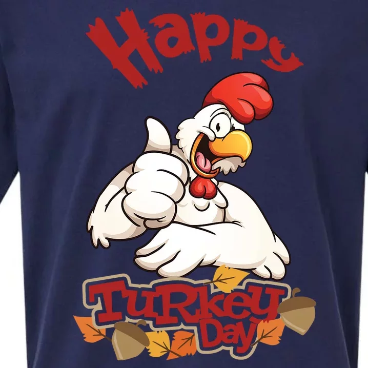 Happy Turkey Day Sueded Cloud Jersey T-Shirt