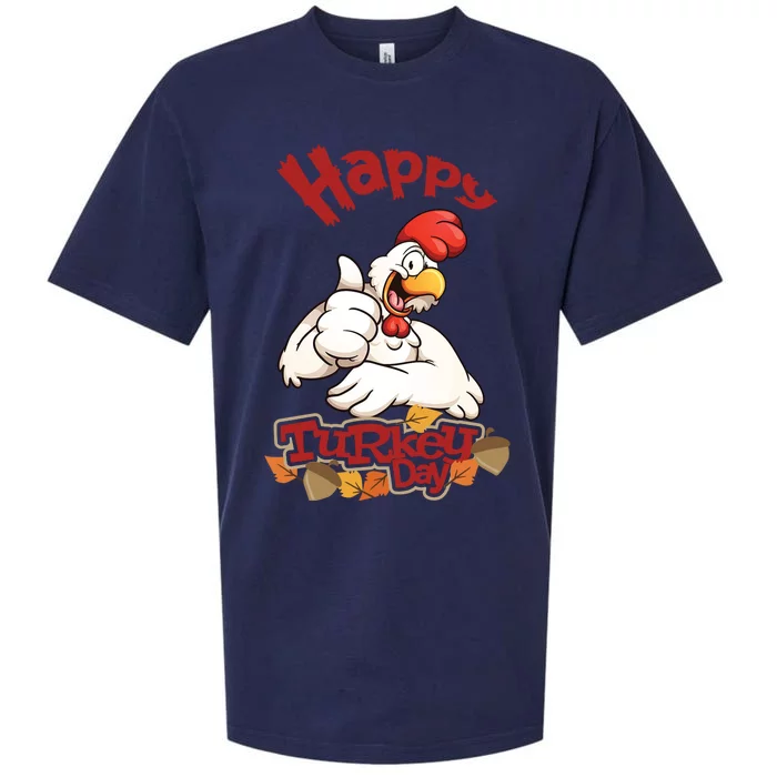 Happy Turkey Day Sueded Cloud Jersey T-Shirt