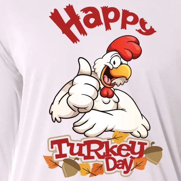 Happy Turkey Day Cooling Performance Long Sleeve Crew