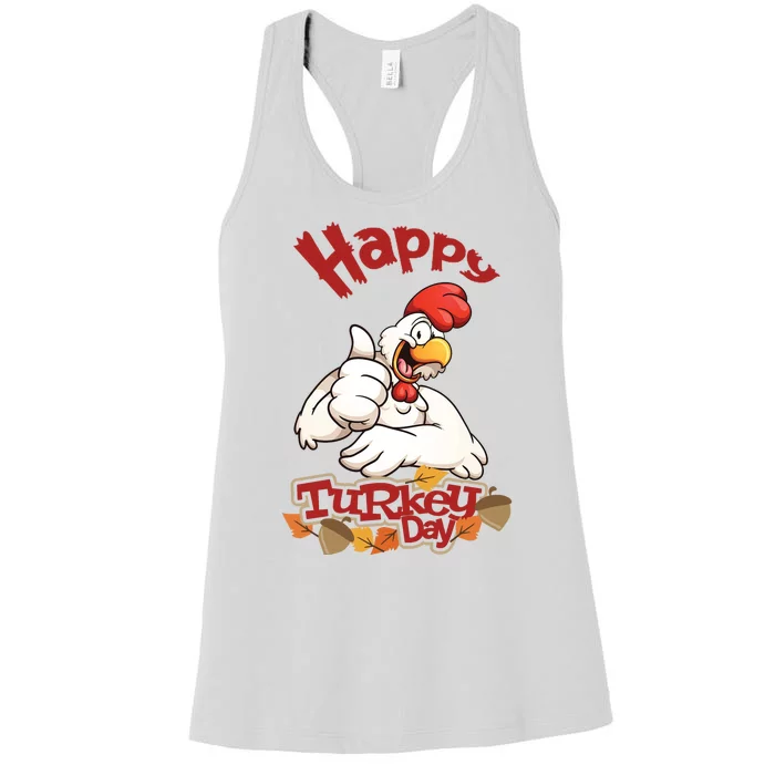 Happy Turkey Day Women's Racerback Tank